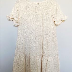 Speckled Tiered Ruffle Dress